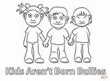Bullying Coloring Pages Kids Printable Bullies Arent Born Do Anti Puzzle Colouring Word Color Print Dot Posters Activities sketch template