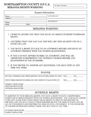 miranda warning form fill  sign printable template