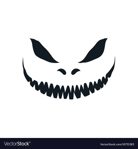 scary face isolated  white background royalty  vector