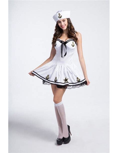 cute white navy sailor girl womens halloween costume halloween