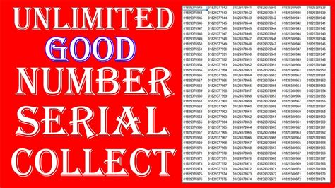 unlimited number code serial code code mail collect process