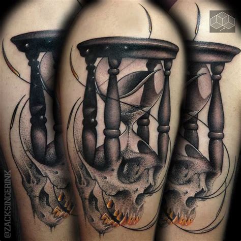 Hourglass And Skull Tattoo Hourglass