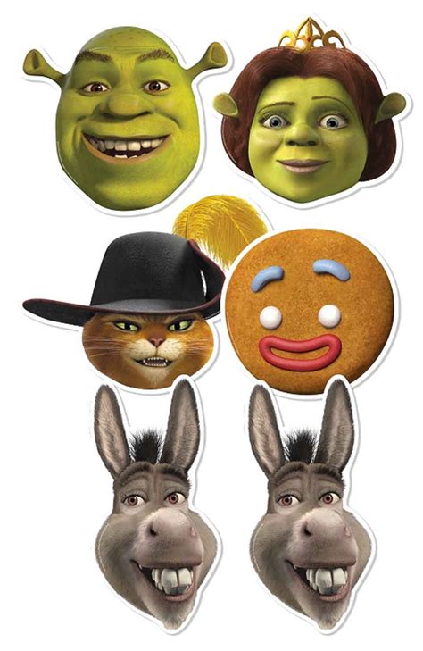 star cutouts smp shrek cardboard mask pack   buy