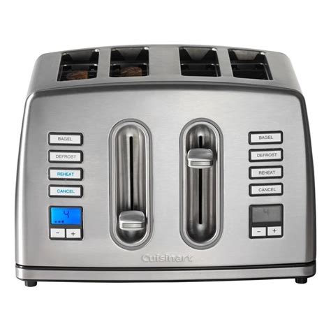 cuisinart  slice digital toaster brushed ss cptu ecookshop