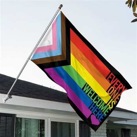 Progress Pride Rainbow Flag 3x5 Ft With Grommets Everyone Is Etsy
