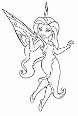 Coloring Pages Mist Silver Fairy Popular Silvermist sketch template