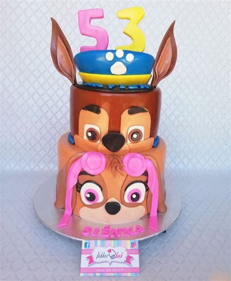 Paw Patrol Cake Chase And Sky In 2020 With Images Paw