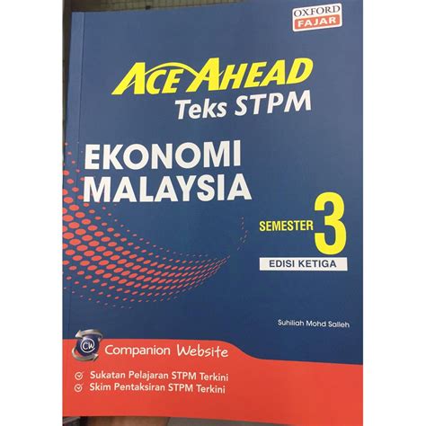 ace ahead teks stpm ekonomi malaysia penggal 3 edisi ketiga shopee