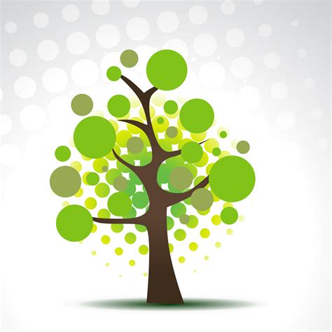 tree abstract vector art icons  graphics