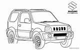 4x4 Suzuki Coloring Ford Japan Road Pages Off Jeep Nissan Transport Usa Cherokee Bronco Gaz Cars sketch template
