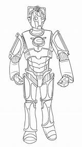 Who Doctor Coloring Cyberman Pages Printable Deviantart Dr Colouring Colour Own Drawing Line Adult Book Cybermen Color Fan Drawings Visit sketch template