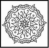 Coloring Pages Mosaic Flower sketch template