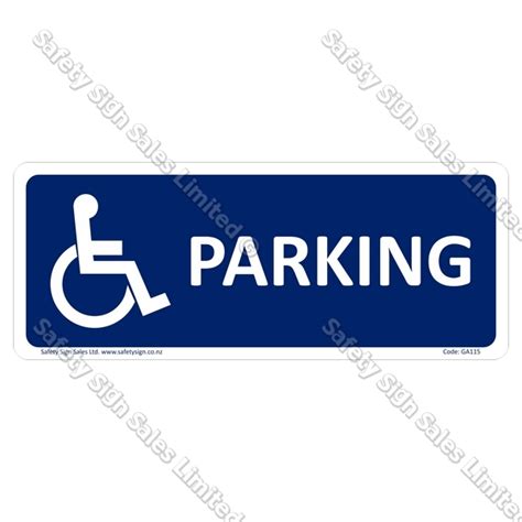 ga accessible parking sign  range  safety signs