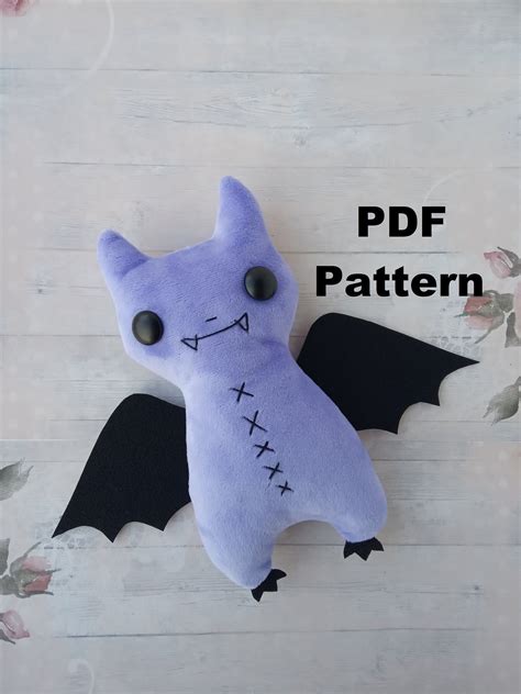 printable bat plush pattern