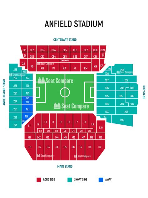 anfield seating plan   upcoming  seat compare
