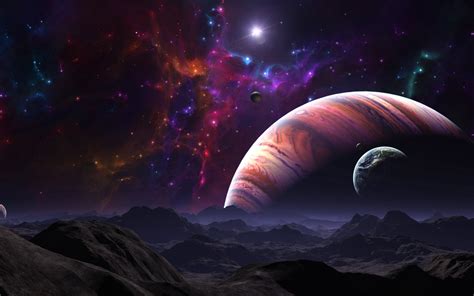 sfondi paesaggio fantasy art pianeta spazio cielo opera d arte