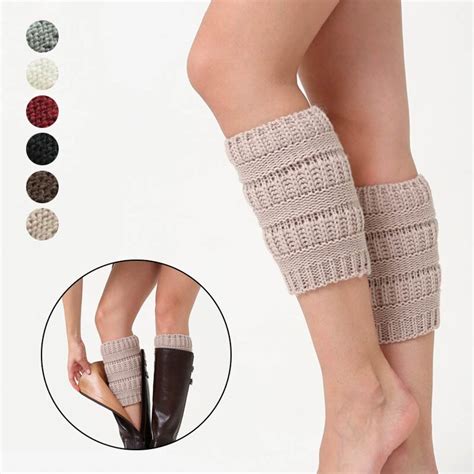 winter leg warmers classic knitting leg warmers socks boot cover for