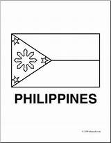 Coloring Philippines Phillipines Designlooter Flags Clip Preview 03kb 392px sketch template