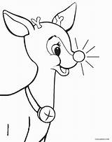 Rudolph Coloring Pages Printable Face Kids sketch template