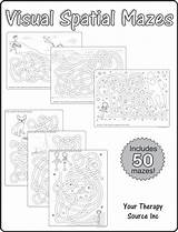 Spatial Mazes Occupational Perceptual Perception Pediatric Coordination Handwriting Yourtherapysource Growingplay sketch template