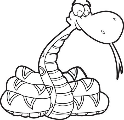 printable cartoon snake coloring page  kids supplyme