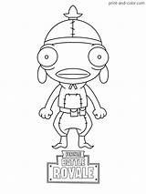 Fortnite Coloring Pages Print Color Fishstick Skin Printable Kids Boys Cartoon Colouring Peely Sheets Chibi Season Game Easy Drawings Drawing sketch template