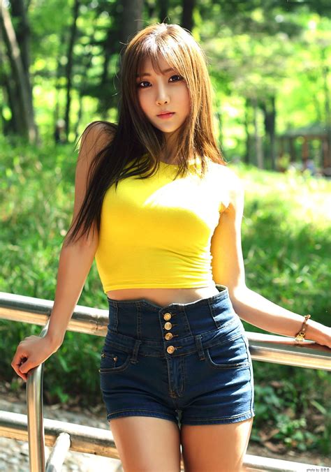 mina 2015 5 17 short jeans ~ korean top cute