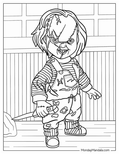 horror coloring page   printables coloring home
