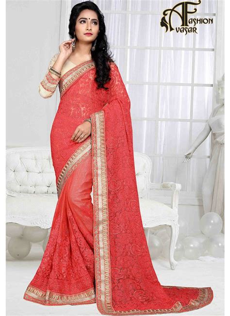 Red Sarees Online Shimmer Sarees Online Saree Designs Party Wear