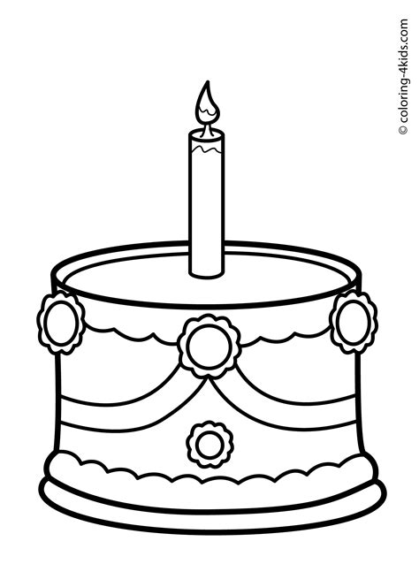 cake birthday party coloring pages   year coloring pages
