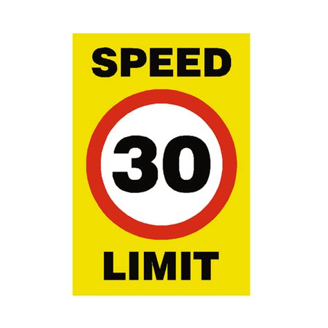 mph speed limit sign safety labelcouk