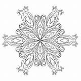 Ornamentale Zentangle Inverno Illustrat sketch template
