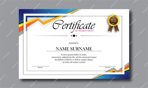 premium vector editable certificate template design