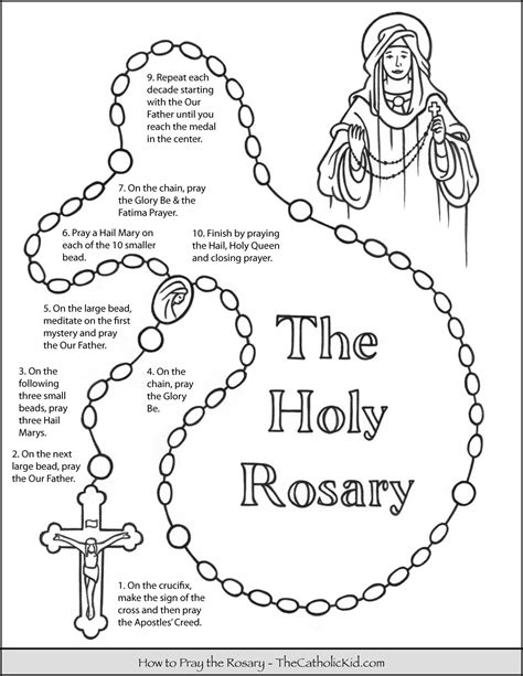 rosary coloring page printable home sketch coloring page