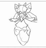 Diancie Unhide sketch template