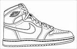 Jordan Drawing Coloring Pages Shoes Getdrawings sketch template
