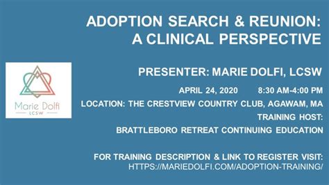 adoption search  reunion training marie dolfi