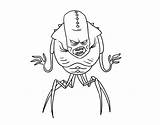 Alien Arachnid Coloring Coloringcrew sketch template