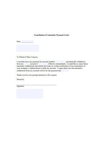 cancellation letter sample master  template document