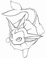 Vaporeon Drawing Eevee Leafeon sketch template