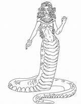 Coloring Pages Greek Medusa Echidna Mythology Snake Creatures Half Magical Creature Printable Woman Color Evil Mythical Print Monsters Para Hellokids sketch template