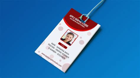 employee id badge template portrait addictionary