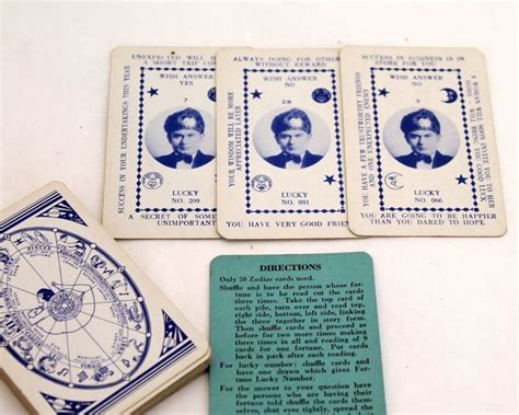 antique fortune telling cards ingalls zodiac fortune cards set