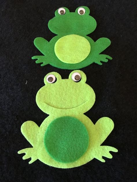 felt frog shapes diy kits  parties  school boy birthday etsy