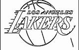 Lakers Coloring Logo Pages Printable Getcolorings Angeles Los sketch template