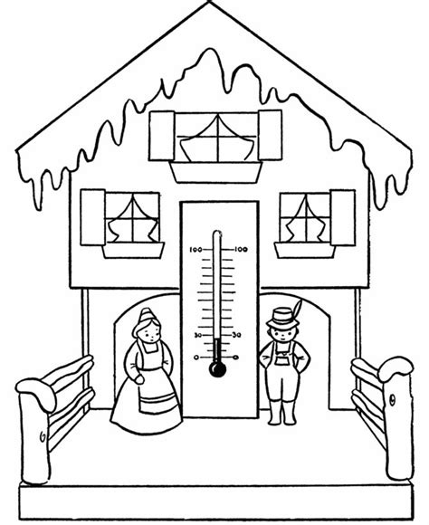 winter house coloring page coloring pages winter coloring pages