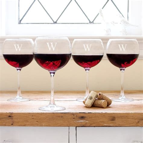 personalized red wine glasses set of 4 11921914