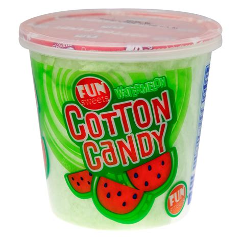 fun sweets watermelon cotton candy  oz tub nassau candy