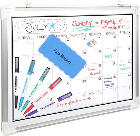 amazoncom white board calendar  wall dry erase monthly planner