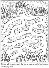 Maze Doverpublications Dover Coloring Snowy sketch template